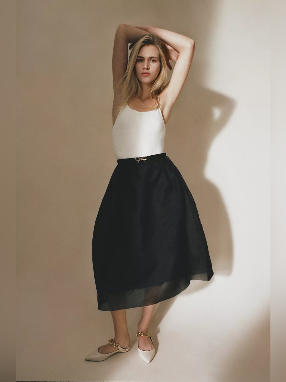 Maeve Anthropologie Tulle Midi Dress Colorblock Knit Fit Flare Medium